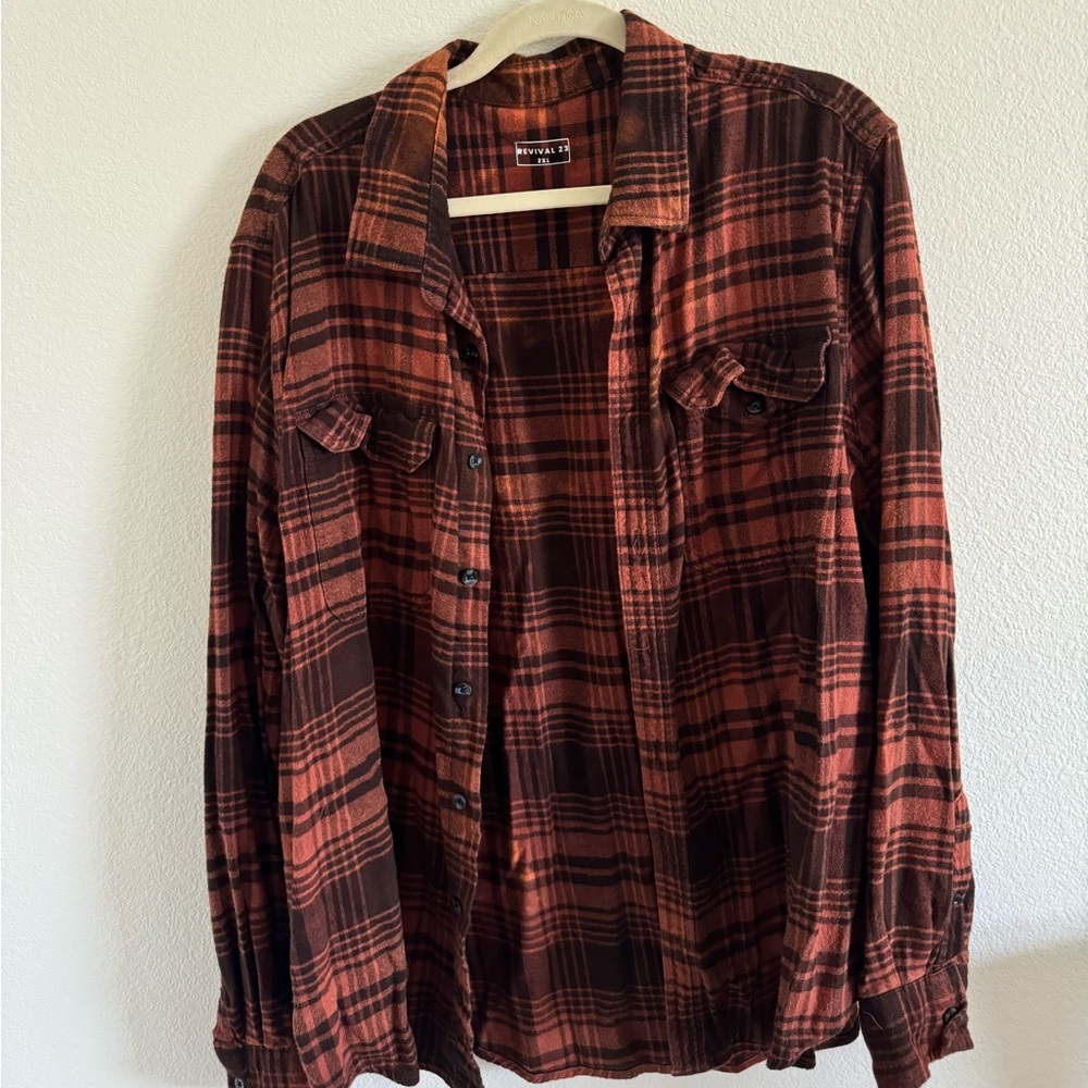 Oversized Distressed Flannel